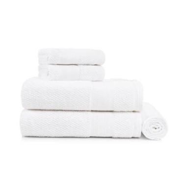 Imagem de Jogo de Toalhas / Banho 4 Peças em Algodão Empire - Karsten, BRANCO