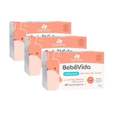 Imagem de 3 Un Sabonete Vegetal em Barra Bebê Vida - Extrato de Aveia 90g - Dave