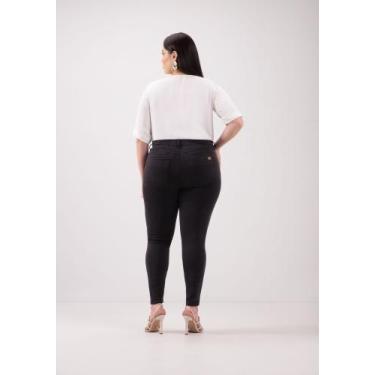 Imagem de Calça preta jeans plus size fit for me lunender 0080j, P 46 ao 50