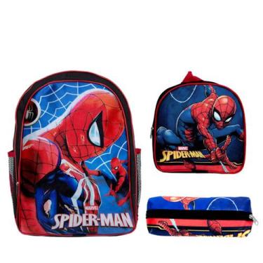 Imagem de Bolsa Escolar Menino Homem Aranha Grande Reforçada Costas - TOYS 2U