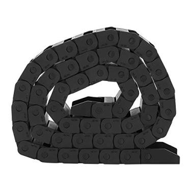 Imagem de Corrente de arrasto de cabo de nylon R18 Porta fio preto resistente Operação silenciosa Alta resistência ao desgaste para impressora 3D Máquina CNC 10x20mm 1 metro