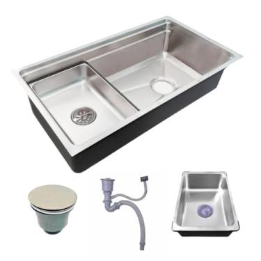 Imagem de Cuba Gourmet de Cozinha Inox 304 78x43 cm com Escorredor