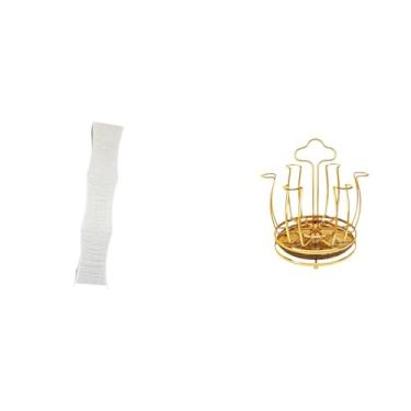 Imagem de Whtkoph Organizador de Abajur de Chão em Papel para Sala de Estar com Porta-copos Giratório E Capa para Luminária de Chão.