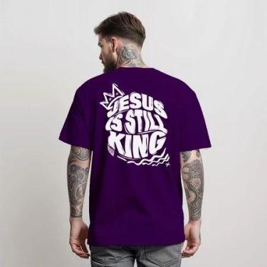 Imagem de Camiseta Jesus is still king T-Shirt Masculina Camisa Manfinity Street