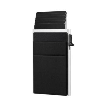 Imagem de Carteira Masculina Slim Minimalista De Metal Anti-RFID Porta-Cartões M