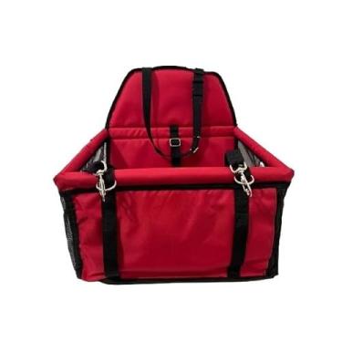 Imagem de Cadeirinha Cadeira Assento Pet de Carro para Cães Cachorro, gatos- Transporte - 42 * 37 * 23cm, Easy to Clean & Reusable for Daily Pet Transport(VERMELHO)