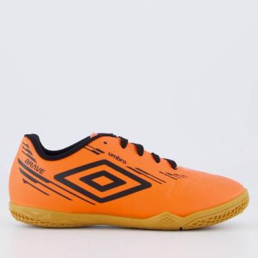 Imagem de Chuteira Umbro Brave Futsal Juvenil Laranja, 35