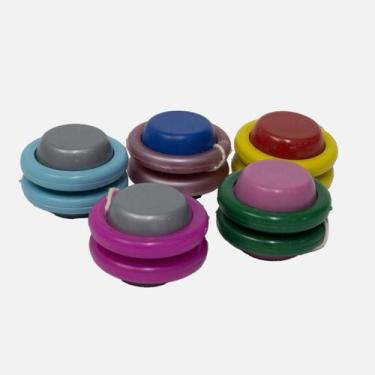 Imagem de Mini Ioiô de Plástico 2,5cm 10 Peças Colorido - Tudo em Caixa - REIFES