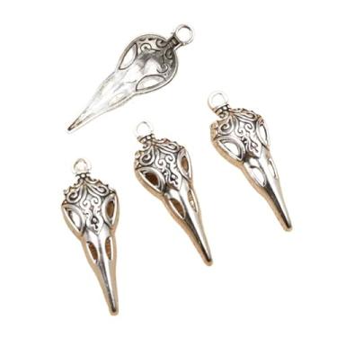 Imagem de 15 peças 35 x 13 mm pingente de esqueleto de caveira de pássaro antigo pingente de liga de metal faça você mesmo pingentes DIY joias fazendo achados