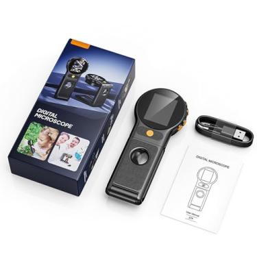 Imagem de Luocute Microscópio Digital Portátil, Foco Automático Com Ampliação de 500X Com Tela de 2,0 Polegadas, 8 Luzes LED, Design Dobrável, para Mac PC, Observação Biológica Industrial