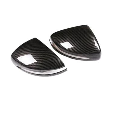 Imagem de Tampa do espelho retrovisor da porta lateral de fibra de carbono capa guarnição adesivo acessórios do carro Compatível com benz g classe w463 2019-22 gle gls(Carbon Fiber)