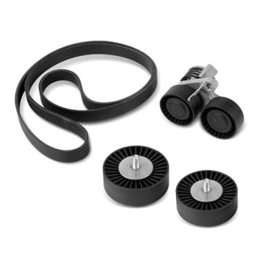 Imagem de Bevinsee Kit tensor de polia de correia de transmissão com parafuso compatível com 3 séries E90 E91 E92 E93 335i 335is 335xi 2005-2010