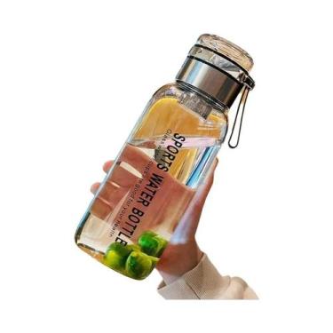 Imagem de Garrafa De Água De Vidro Transparente De Grande Capacidade Para Esport