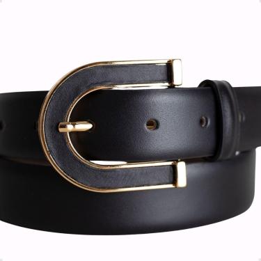 Imagem de Cinto Em Couro Anna Dayane Magalhães Preto Liso-Feminino