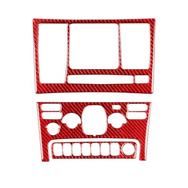 Imagem de REPOYUL Adesivo de painel de controle central de carro de fibra de carbono compatível com Volvo XC90 2003-2014, acessórios internos de carro de fibra de carbono (tipo B)