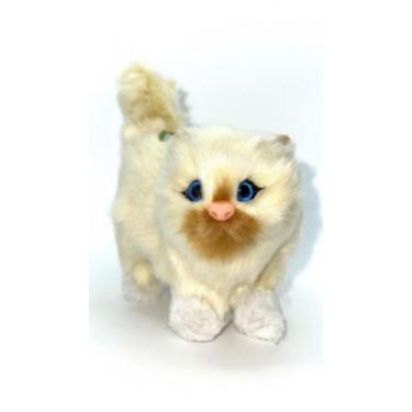 Imagem de Gato Realista Pelúcia Caramelo Decoração Com Som Miau Fofo - Grupo Mix