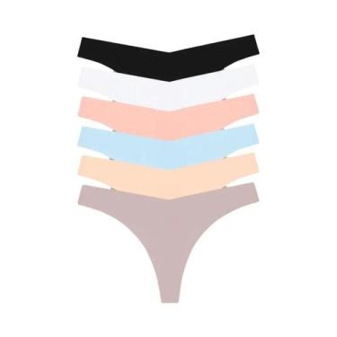 Imagem de Calcinhas Ultra Finas Sem Costura Para Mulheres, 6PCS, G-String Com Ci