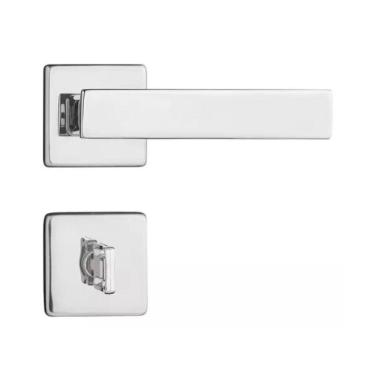 Imagem de Fechadura De Porta Pado 701 Roseta Quadrada Banheiro - Wc - Cromado