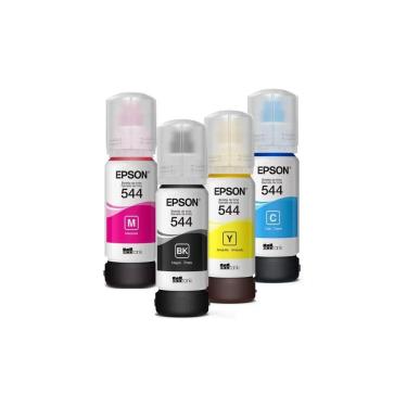 Imagem de Kit Refil Epson T544 Garrafas De Tinta 4 Cores