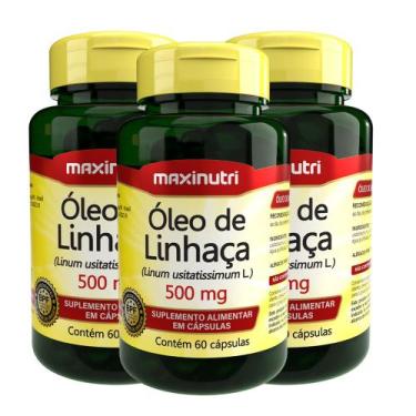 Imagem de Kit 03 Óleo de Linhaça 60 Capsulas 500mg Maxinutri