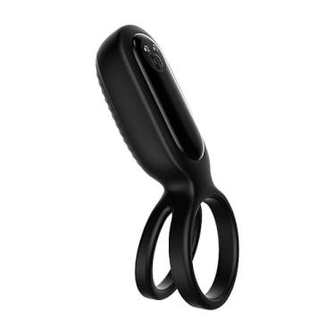 Imagem de Anel Peniano Duplo Vibra. c/Estimulador Clitóris Recarregável Silicone 10 Modos - Squidward