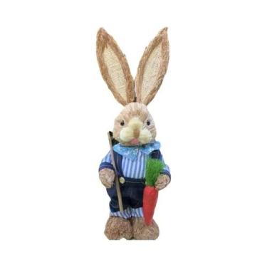 Imagem de Decoração De Coelho De Páscoa, Figura De Coelho, Ornamento Artesanal, 