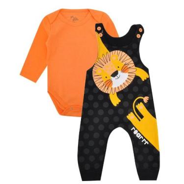 Imagem de Conjunto Jardineira e Body Inverno Menino - Kiiwi, Jar35 preto, G