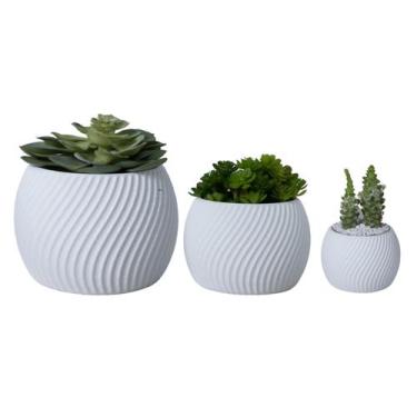 Imagem de Trio Cachepot Boleado - Adornos - Galanta, Branco