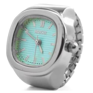 Imagem de Relógio Anel Fashion Regulável Elástico Aço Quartz Analógico - Bozhi, 