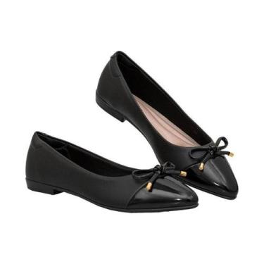 Imagem de Sapatilha Com Lacinho Beira Rio Cor:PretoTamanho:36, Preto, 36