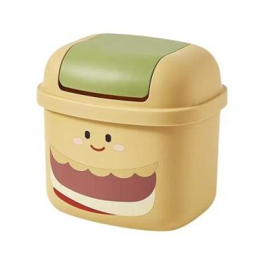 Imagem de Caixa de mesa com design de hambúrguer com tampa de plástico de 16,5 x