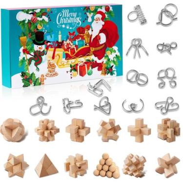 Imagem de Advent Calendar Blind Box Set Christmas 24 Brain Teasers - taiyuanketa
