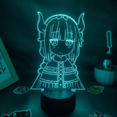 Imagem de Anime de luz noturna Kobayashi's Maid Dragon 3D em acrílico - Taiyuank