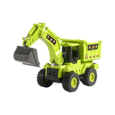 Imagem de Brinquedo de escavadeira em liga fundida sob pressão com balde móvel p