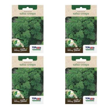 Imagem de Kit 4 Sementes De Salsa Crespa Alta Germinação Fácil Cultivo - Topseed