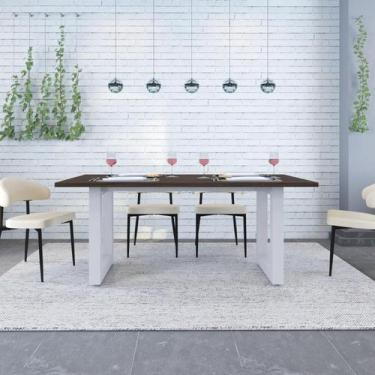 Imagem de Mesa de Jantar Bronx R 180cm Est.Branca - Metalig