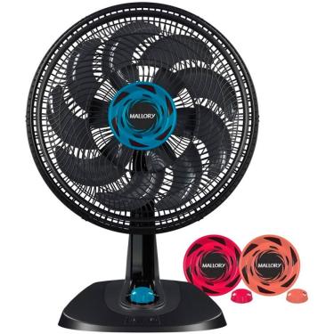 Imagem de Ventilador De Mesa Neo Air 15 Vibe 15 Pás 40cm 140w E Kit Personalização Mallory Preto Com Grafite 220v