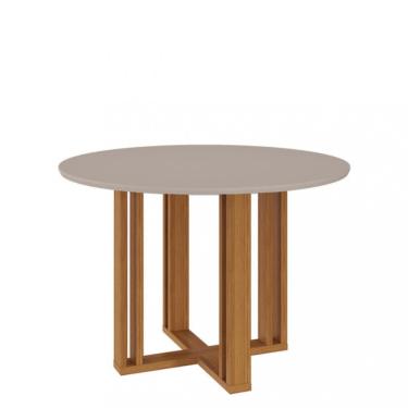 Imagem de Mesa de Jantar Redonda com Vidro Flora Cimol