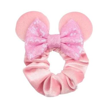 Imagem de Tiara Elegante Feminina Disney Mickey Com Laço De Lantejoulas E Orelha