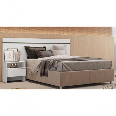Imagem de Cabeceira Para Cama Box Casal Com 1 Mesa De Cabeceira - Prime-branco - Móveis Novo Horizonte