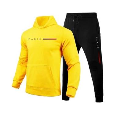 Imagem de Conjunto Esportivo Masculino Confortável Com Capuz, Calças De Moletom,