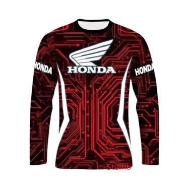 Imagem de Camiseta Masculina De Manga Comprida De Secagem Rápida Honda, Casual, 