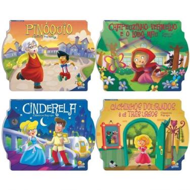 Imagem de Kit 4 Livros Infantis Clássicos Pop-Ups Contos de Fadas Todolivro - Ca