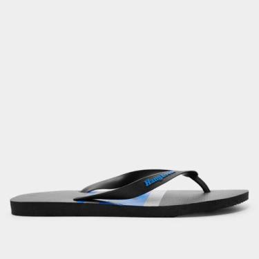 Imagem de Chinelo Hang Loose Flip Flop Masculino, Preto, Azul, 42