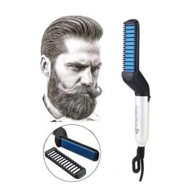 Imagem de Pente Elétrico Chapinha Modelador Barba Cabelo Masculino 110v/220v - b