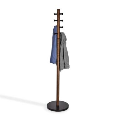 Imagem de Cabideiro de Piso / Mancebo Pillar Madeira / Preto - Umbra