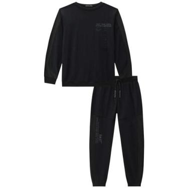Imagem de Conjunto Moletom Preto Menino Johnny Fox, 14, Preto