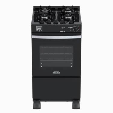 Imagem de Fogao 4 Bocas Venax Gaudi Vetro Vitreo Preto Fosco Gas Glp, Preto, 110