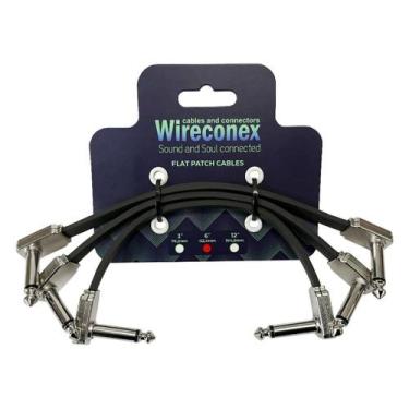 Imagem de Kit c/ 3 cabos flat para pedal p10 wireconex 6" 152,4mm wfc-6