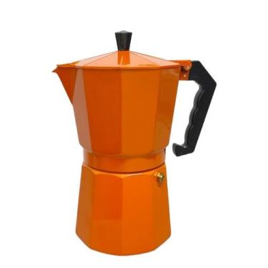 Imagem de Cafeteira Italiana Moka em Alumínio 6 Xícaras 300ml - WARI, Laranja